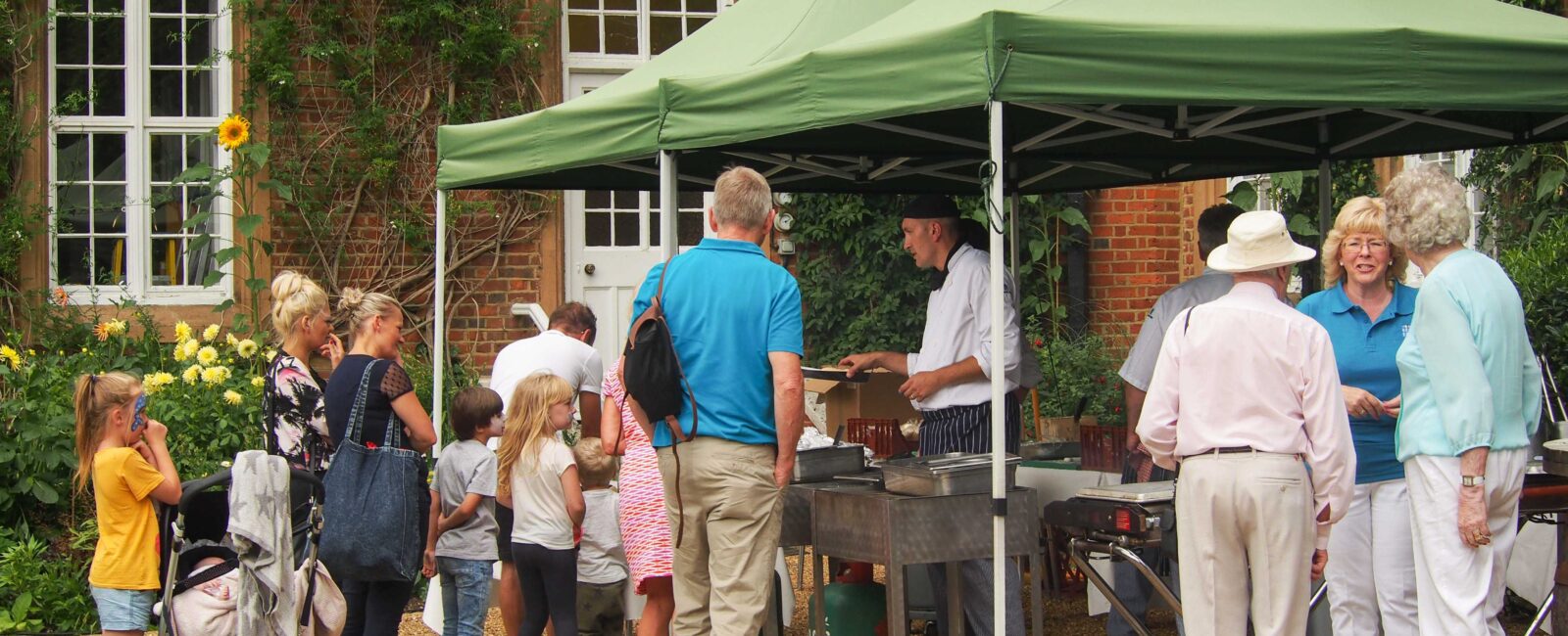 Garden party food stall at Cumberland Lodge