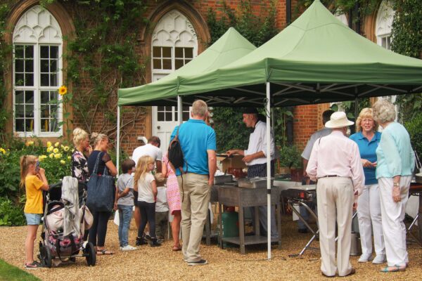 Garden party food stall at Cumberland Lodge