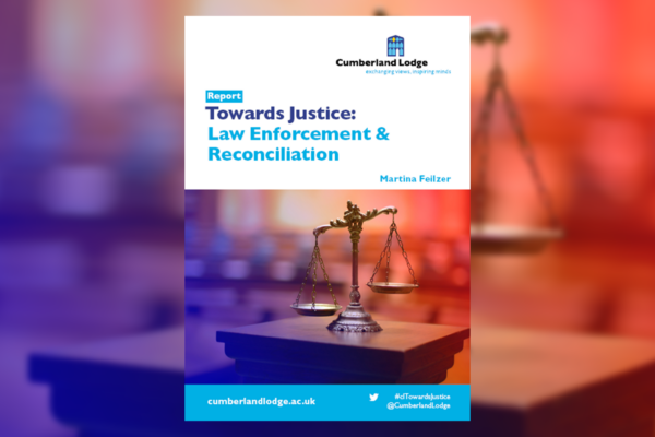 Front cover of Cumberland Lodge report Towards Justice