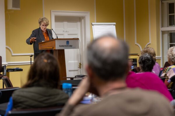 Dame Janet Suzman speaking at the Cumberland Lodge Shakespeare Reading Retreat