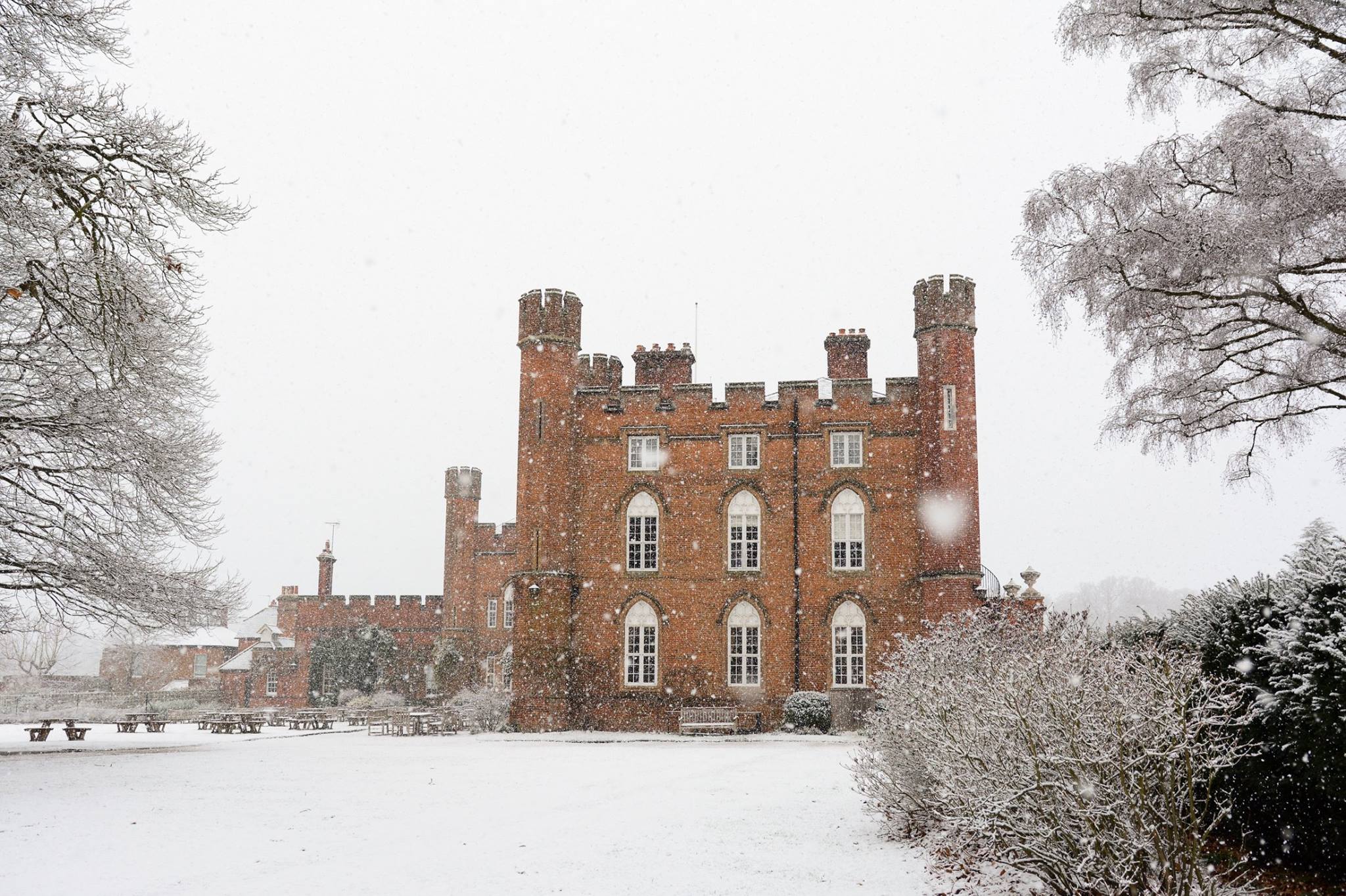 Cumberland Lodge in the snow