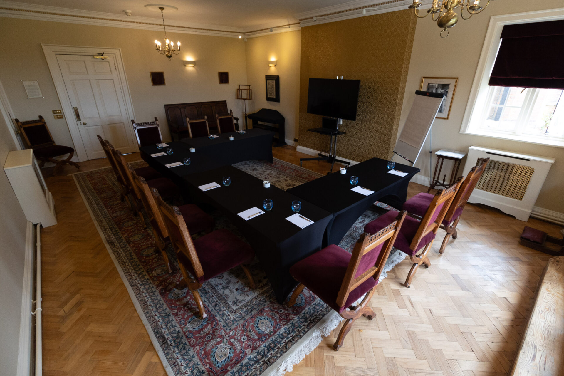 The Cumberland Lodge Chapel set up to seat ten people in a U-shape