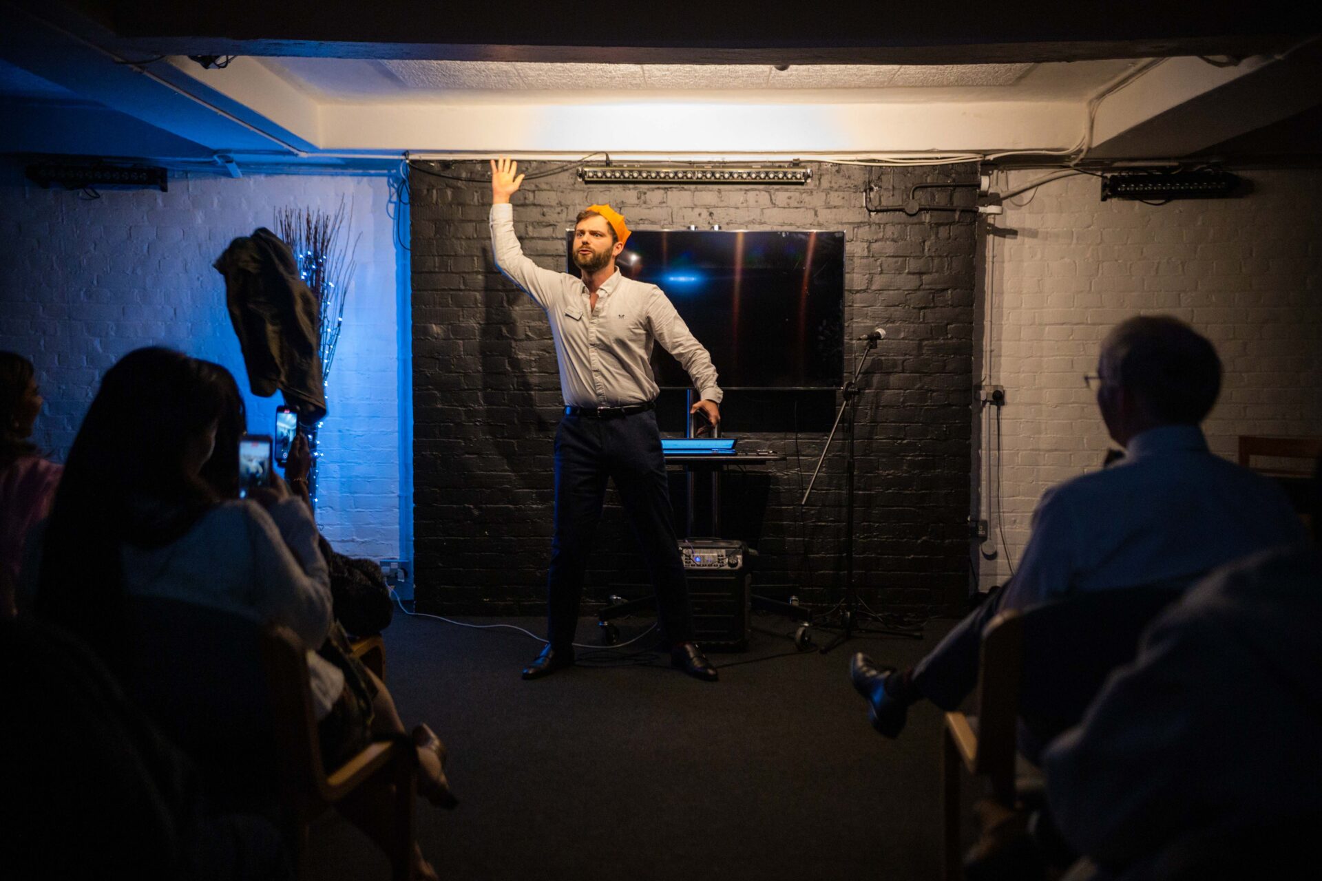 A performance taking place in The Vaults