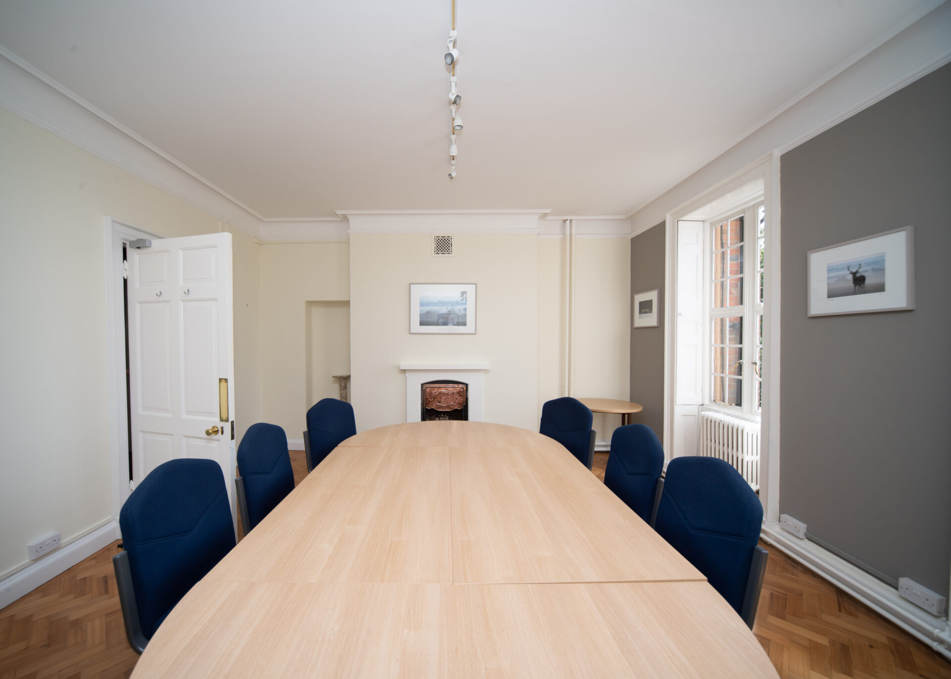 The Windsor Room, a meeting room in the main Cumberland Lodge building.