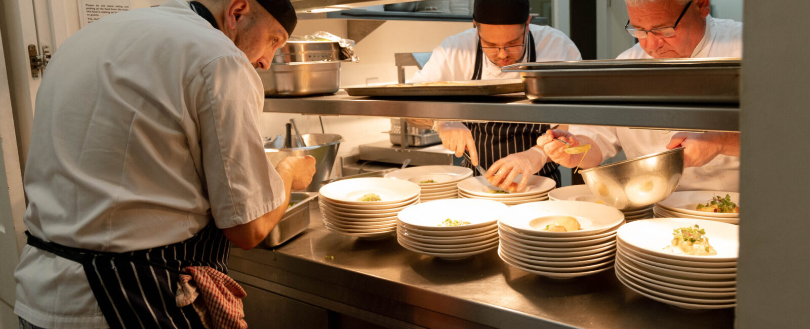 Our chefs preparing for dining at Cumberland Lodge.