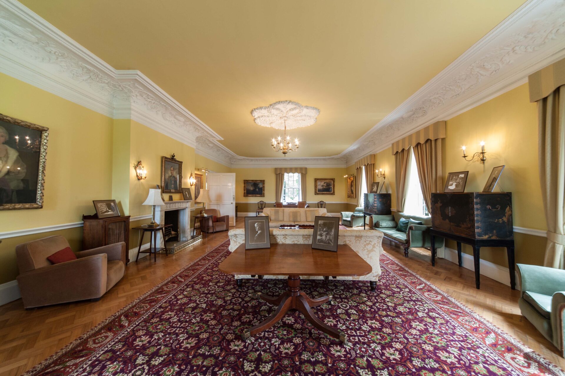 Inside the Cumberland Lodge Drawing Room.