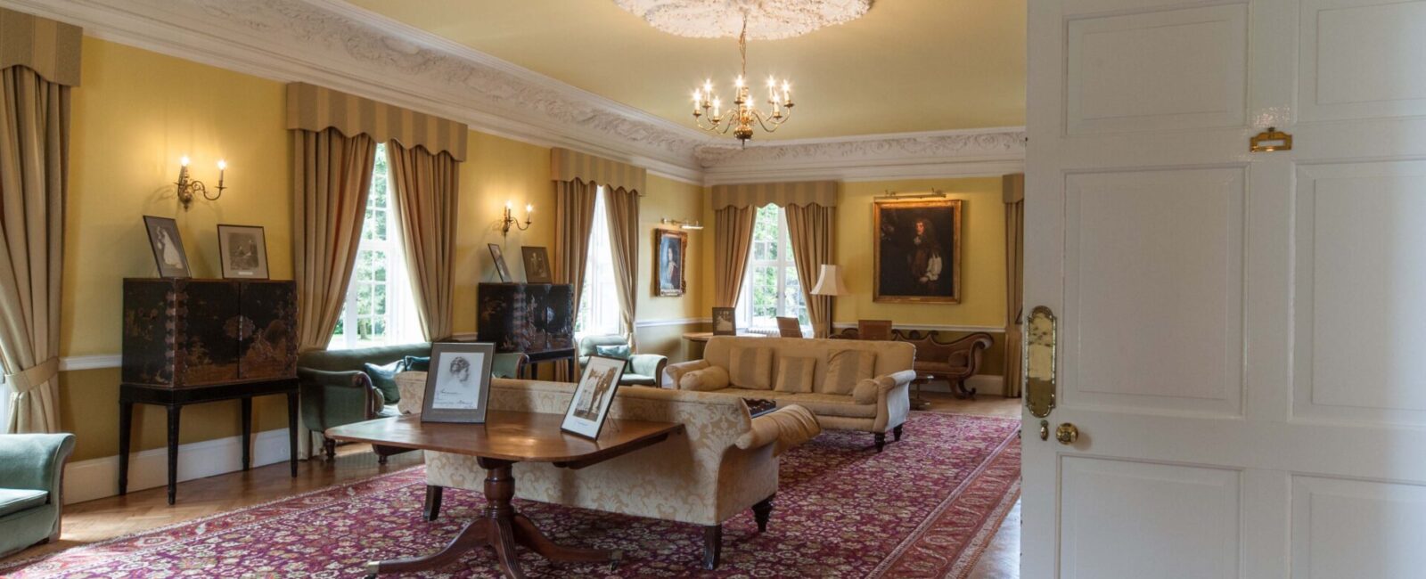 Inside the Cumberland Lodge Drawing Room.