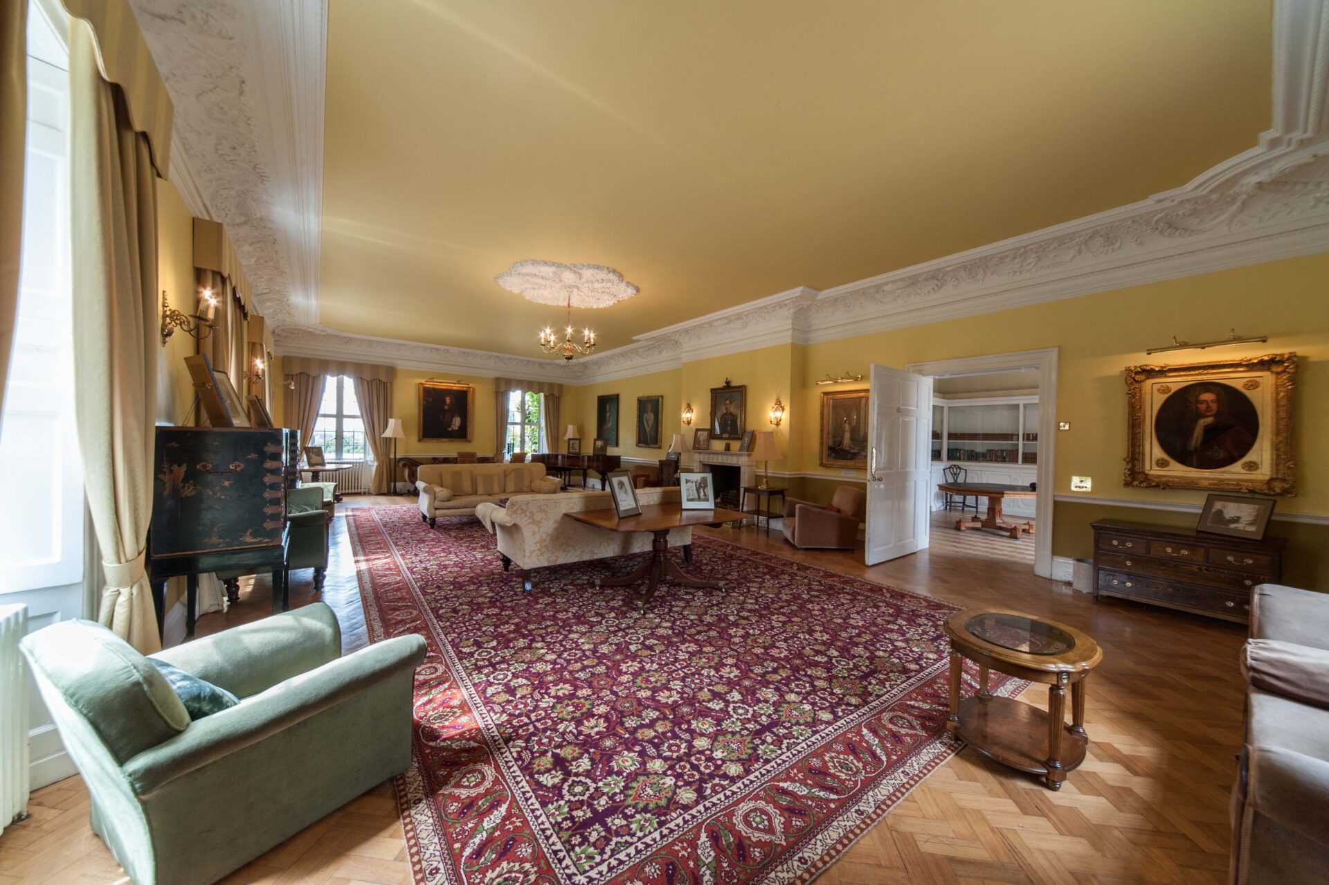 Inside the Cumberland Lodge Drawing Room.