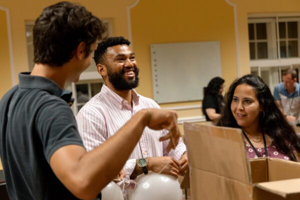 People discussing business at Cumberland Lodge