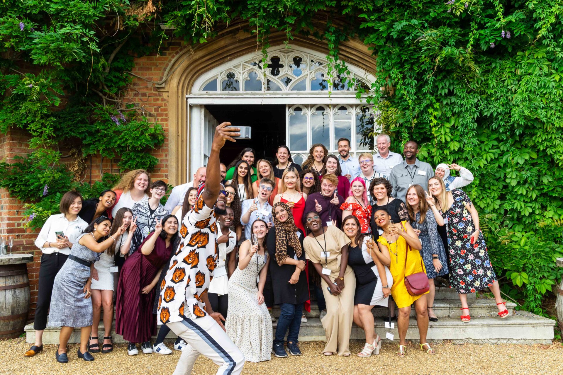 A group selfie being taken at Life Beyond the PhD 2022