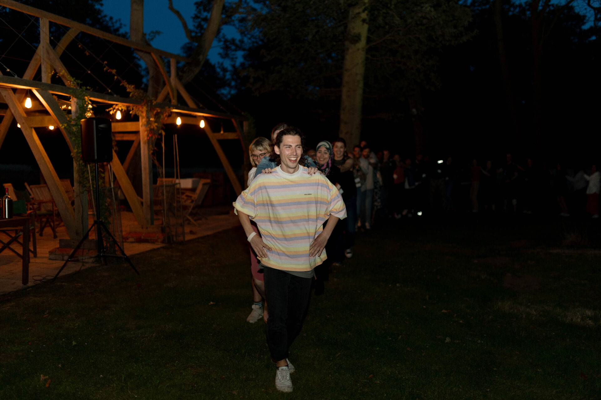 An outdoor party in the grounds of Cumberland Lodge.