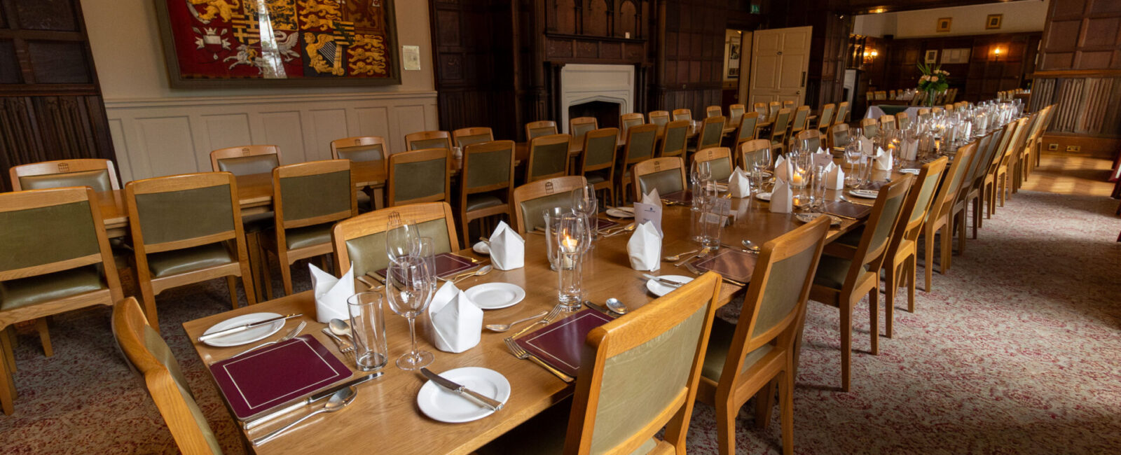 The Cumberland Dining Room, set up for service.