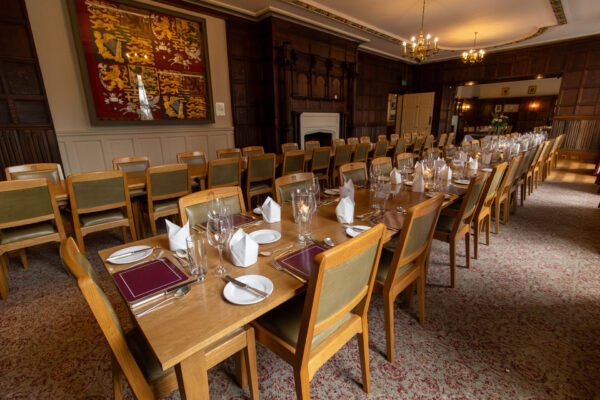 The Cumberland Dining Room, set up for service.