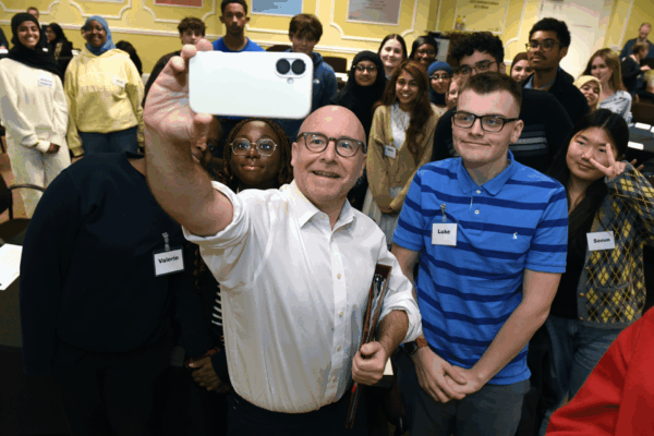 The Attorney General with young people at Cumberland Lodge