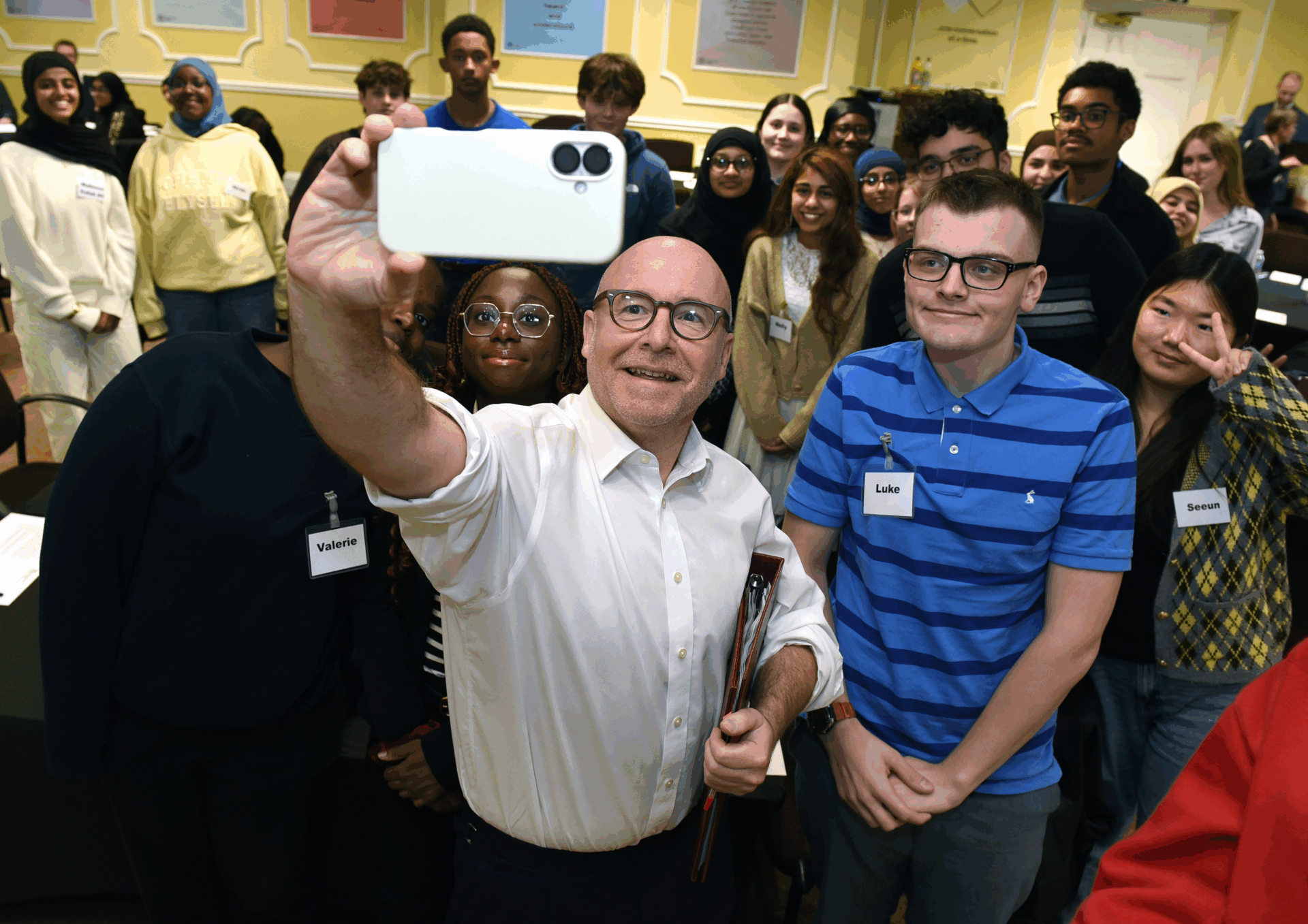 The Attorney General with young people at Cumberland Lodge