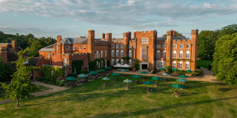 An aerial photo of Cumberland Lodge in Windsor Great Park